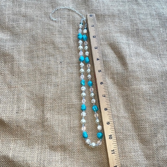 Turquoise, necklace, Western Crystal adjustable Country Rodeo New - Picture 6 of 6